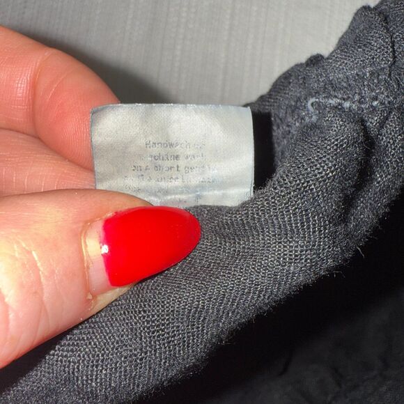 Lisa Bayne 100% Linen Barrel Pant - Black S - Picture 7 of 7